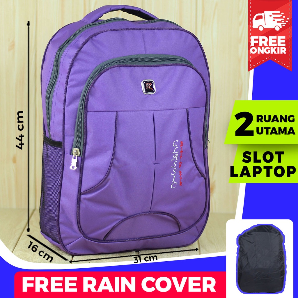 RANSEL CLASSIC TAS PUNGGUNG PRIA SEKOLAH SMP SMA KULIAH KERJA LAPTOP TERMURAH AWET TERBARU