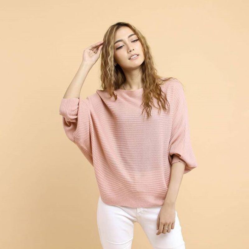 RAJUT LASPERAL BATWING BLOUSE OVERSIZE