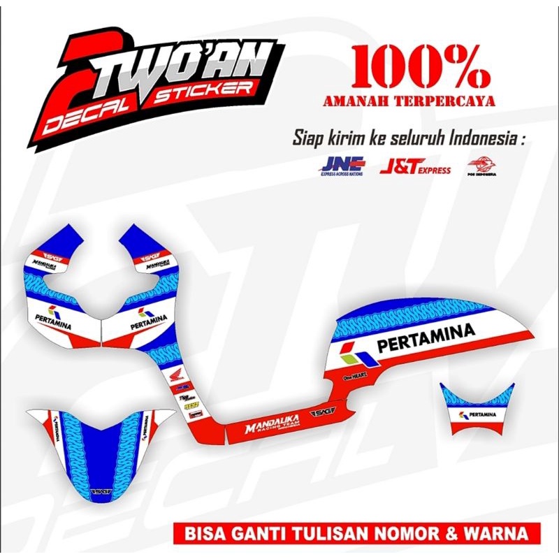 Decal New Scoopy 2018 Pertamina Mandalika