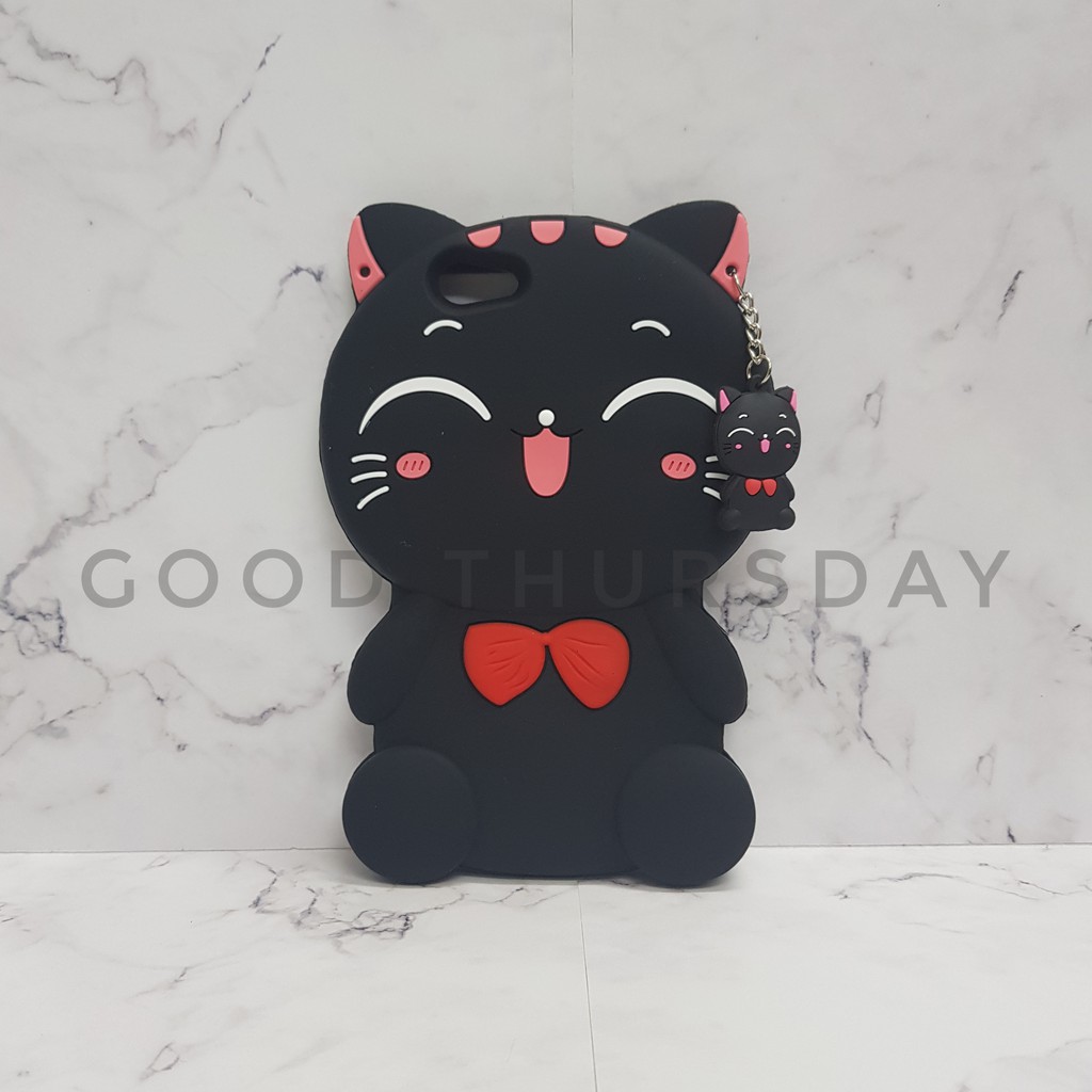 Softcase Cat Teddy Black New For Oppo Neo 5 - Wikie Cloud 