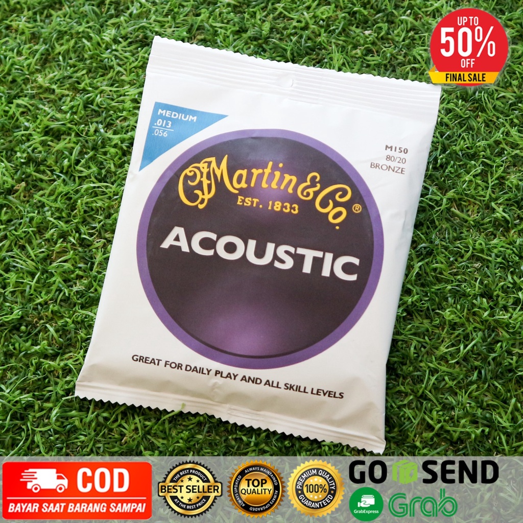 Senar Gitar Akustik Martin &amp; Co Acoustic 010 011 012 013 Import (1 set)