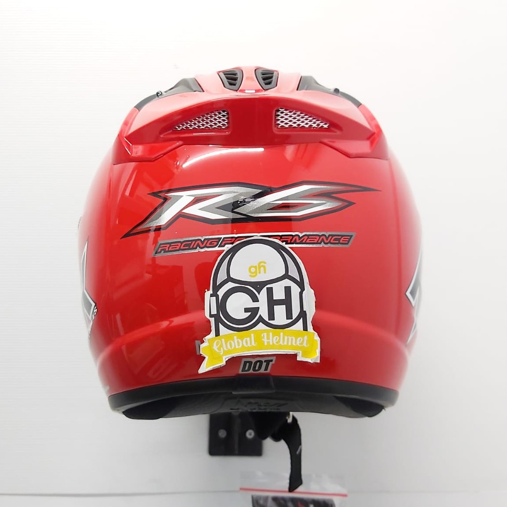 HELM HALF FACE NHK R6 NHK R-6 SOLID RED