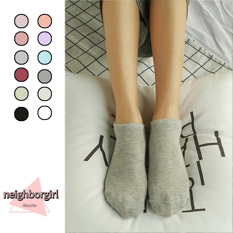  Gratis ongkir Kaos  Kaki  Ankle Bahan Katun Warna  Warni  