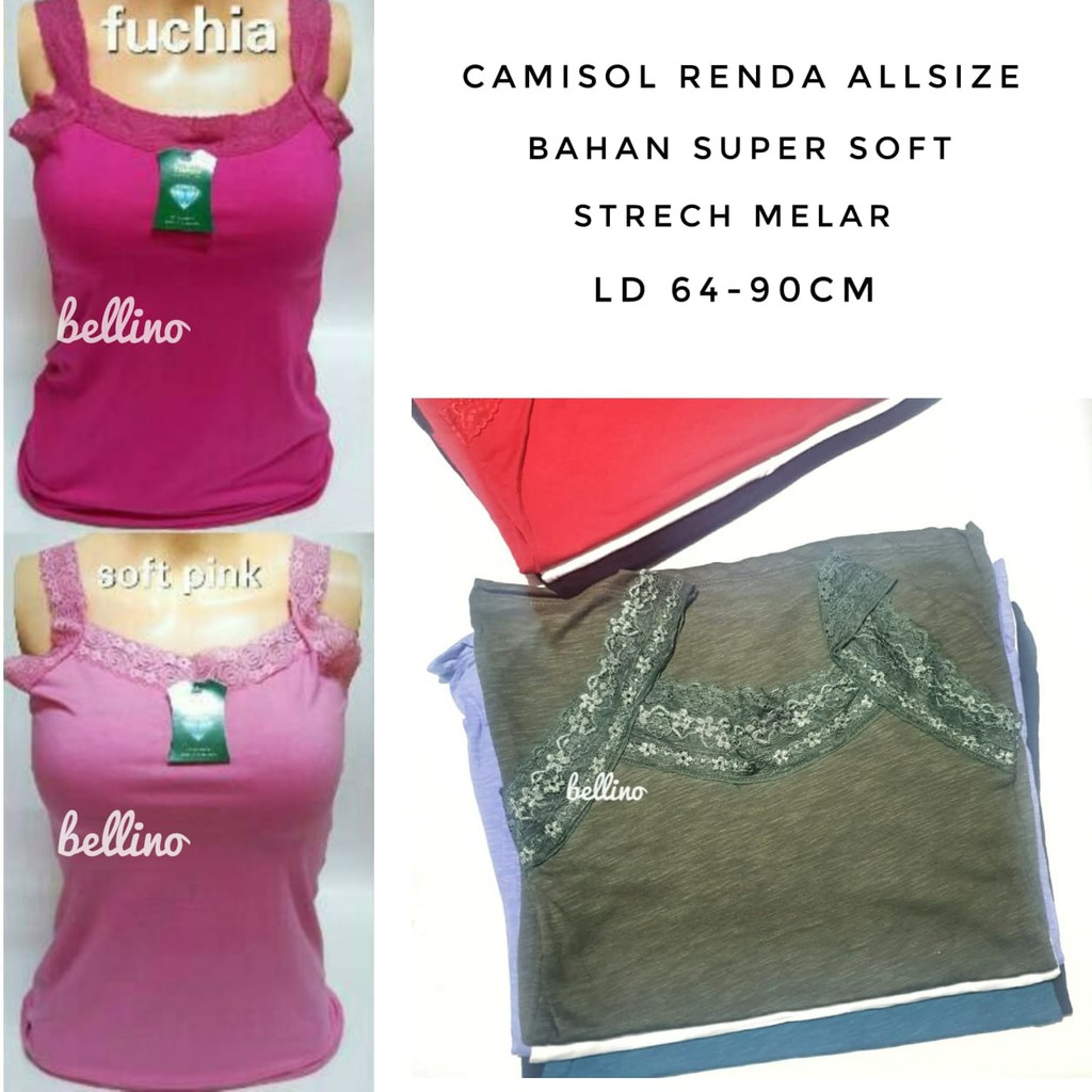 Termurah Camisol Renda Wanita Allsize Tanktop Wanita Tali Renda Murah Tank top Cewek Murah Emily