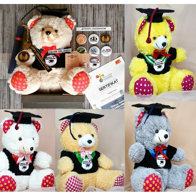 Boneka Wisuda Selempang Nama Besar dan Lembut exclusive BUY ONE GET ONE