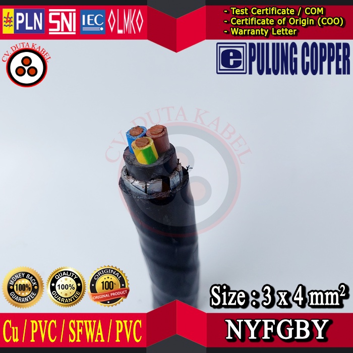 Kabel NYFGBY 3x4 mm2 PULUNG /3 x 4 mm2/3x4mm2/3x4 mm/3x4mm/3 x 4 mm