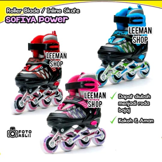 SEPATU RODA SOFIYA INLINE SKITE POWER BAJAJ LAMPU
