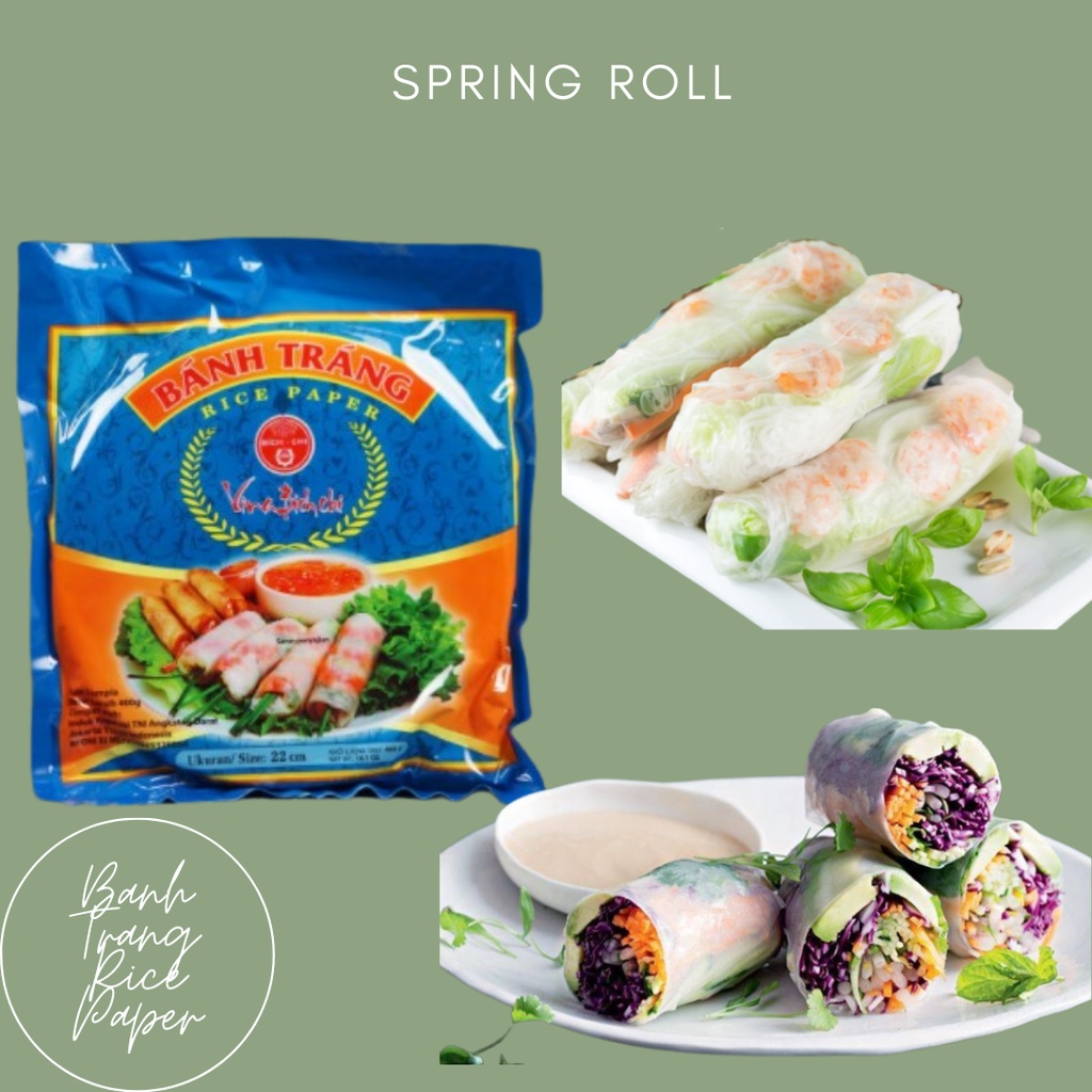 

☄️NEW✨ Banh Trang Rice Paper 22 cm 5 lembar Vietnamese Spring Roll Kulit Lumpia Vietnam / VINA BICH CHI BANH TRANG RICE PAPERS BLUE 22CM / Kulit Lumpia Vietnam Rice Paper Termurah / Rice Paper Roll Vietnam Banh Tang Kulit Lumpia / Rice paper kulit lumpia