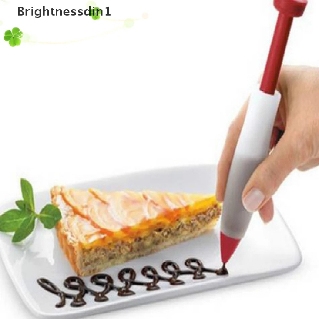 (Brightnessdin1) Pen Icing Piping Bahan Silikon Untuk Dekorasi Kue