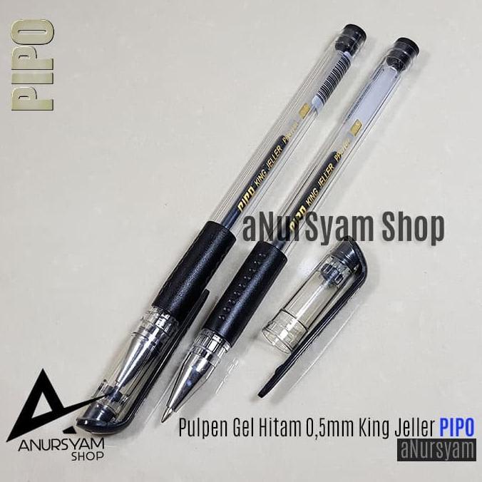 

Pulpen Gel Hitam 0,5mm King Jeller PIPO PPG100 anursy44