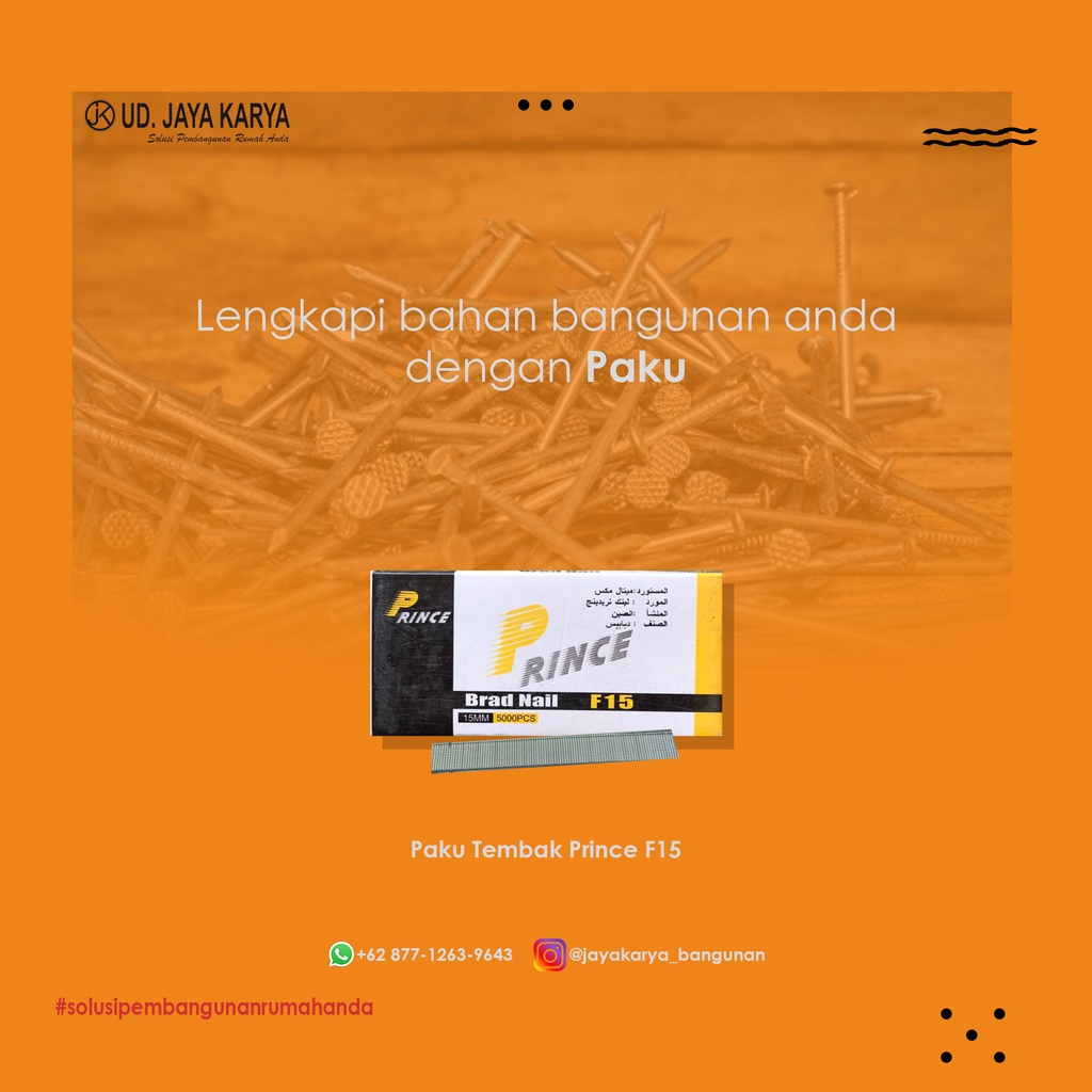 

Paku Tembak F15 Refill / Isi Staples Paku Tembak