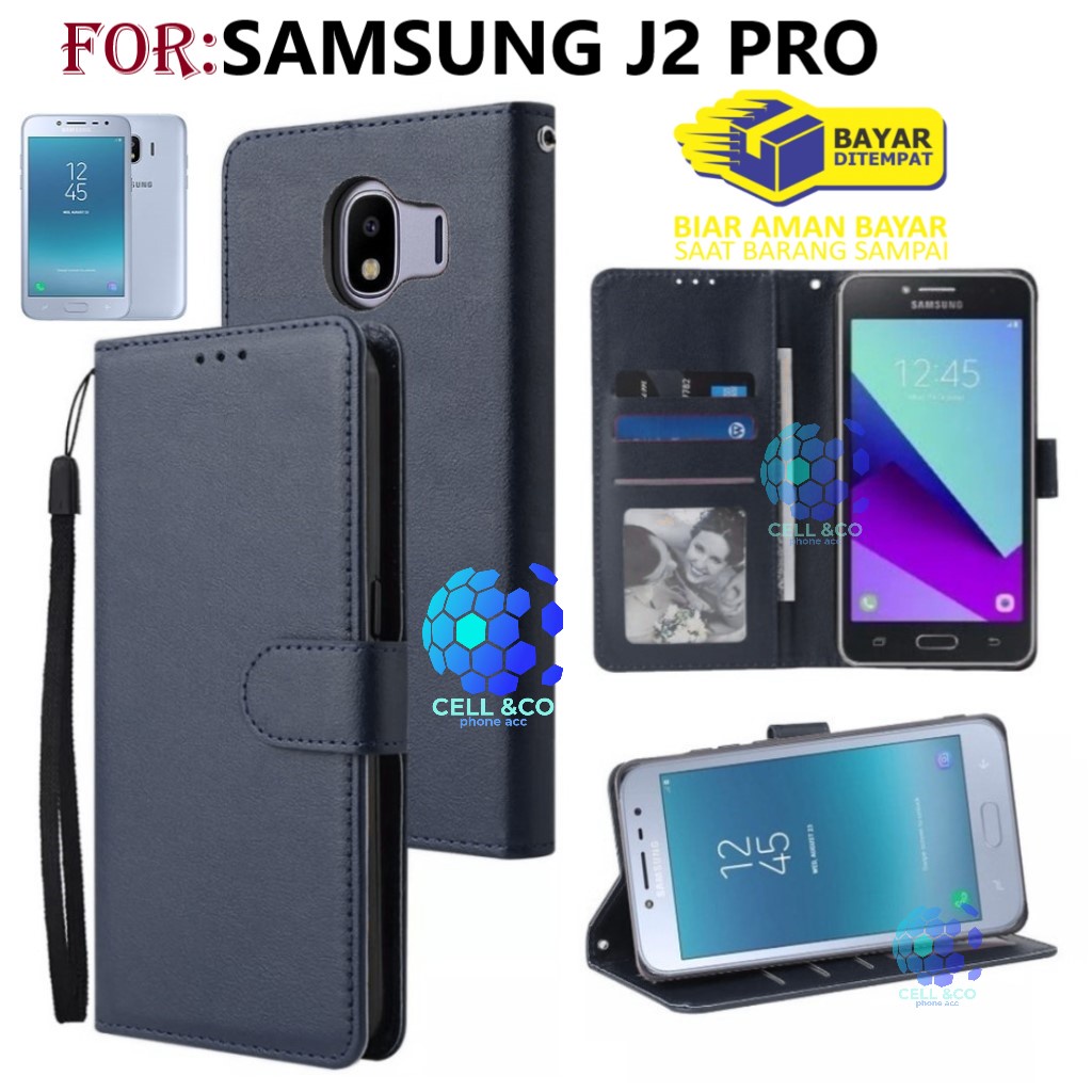 SAMSUNG J2 PRO CASE FLIP LEATHER WALLET PREMIUM FLIP CASE BUKA TUTUP KESING HP CASING FLIP CASE WALLET SAMSUNG J2 PRO