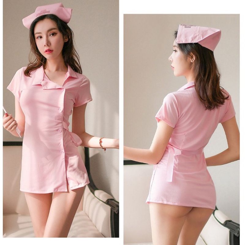 Jual Lingerie Seksi Cosplay Perawat Seragam Wanita Costume Sexy Nurse