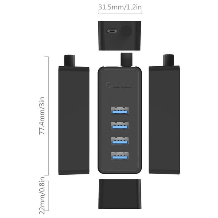 ORICO W5P-U3-30 USB3.0 Desktop HUB