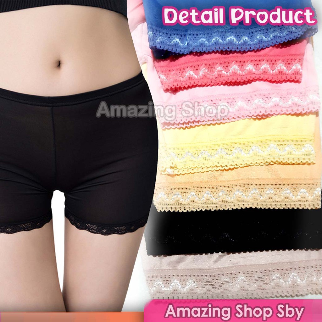 Boxer Wanita Remaja Vivian Renda Cantik | Celana Pendek Short Lace Import Murah AMAZING SHOP Surabaya