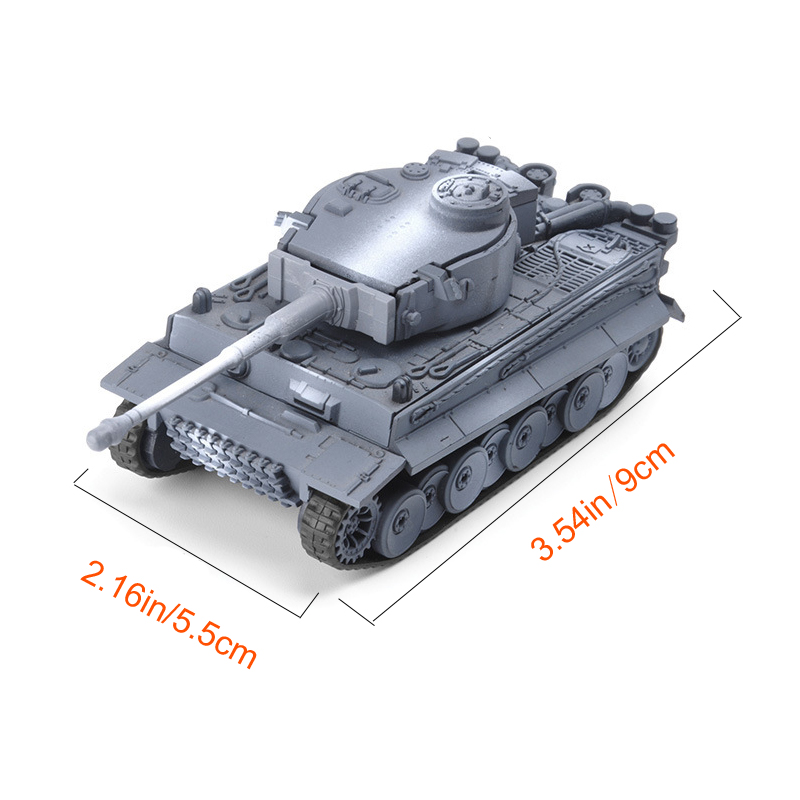 Mainan Rakitan Balok Bangunan Model Tank Militer Tiger 4D 1 / 72 DIY Untuk Anak