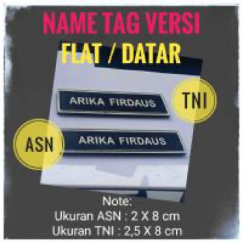 NAME TAG - ASN - PNS - TNI - POLISI - BHAYANGKARI - JALASENASTRI - KEJAKSAAN - KEMENTERIAN - BUMN - PERUSAHAAN - PENGAIT TERLENGKAP