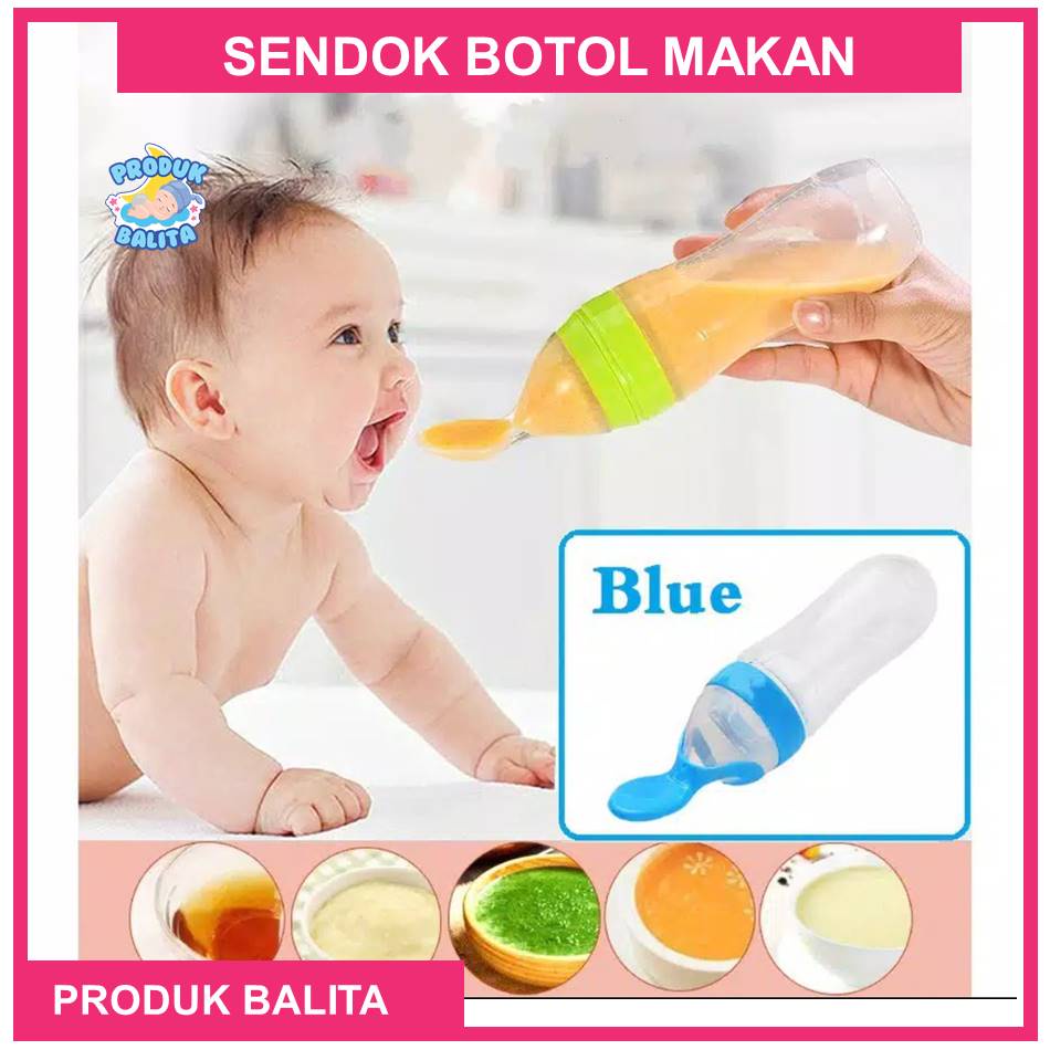 Botol Sendok Makan Mpasi Bayi Botol Dot Makan Bayi Silikon