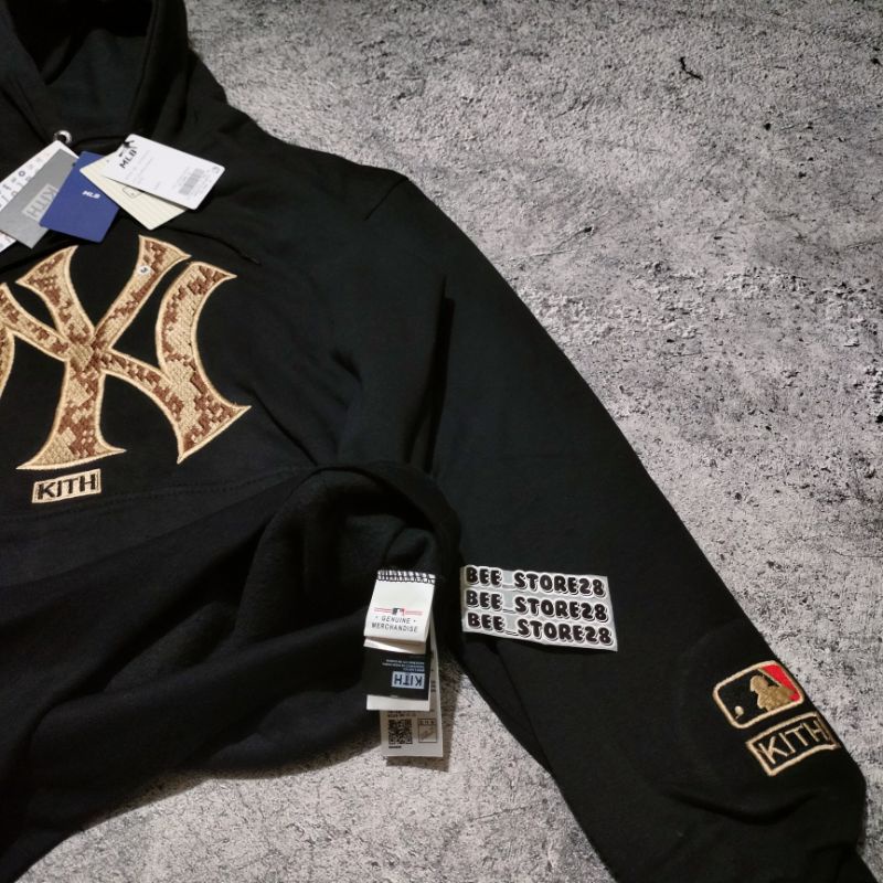 SWEATER HOODIE NY MBL YANKEES X KITH FULL BORDIR AUTHENTIC PREMIUM