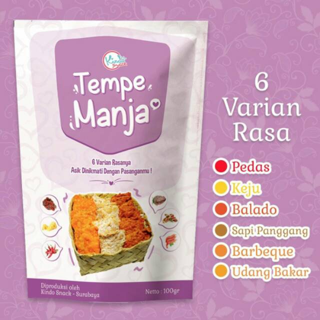 

Cemilan Tempe Manja/Snack/Keripik