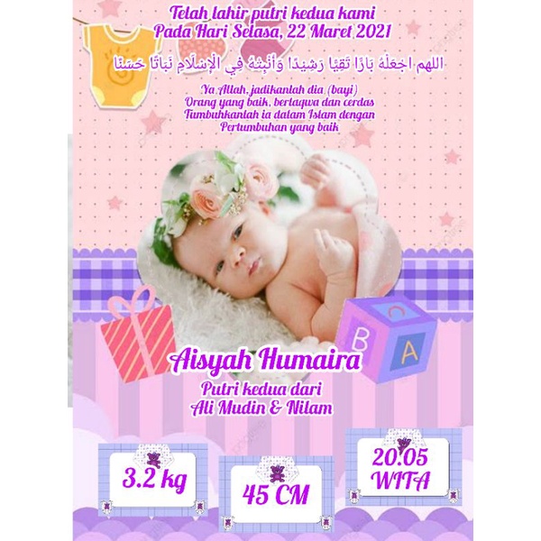 biodata bayi baru lahir cantik banget