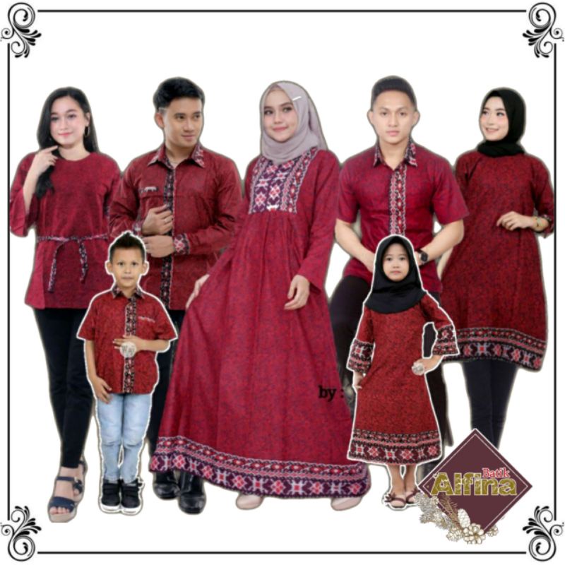 Seragam Keluarga Batik Couple Modern Kekinian / Baju Pesta Kondangan Sarimbit Keluarga Mewah Premium