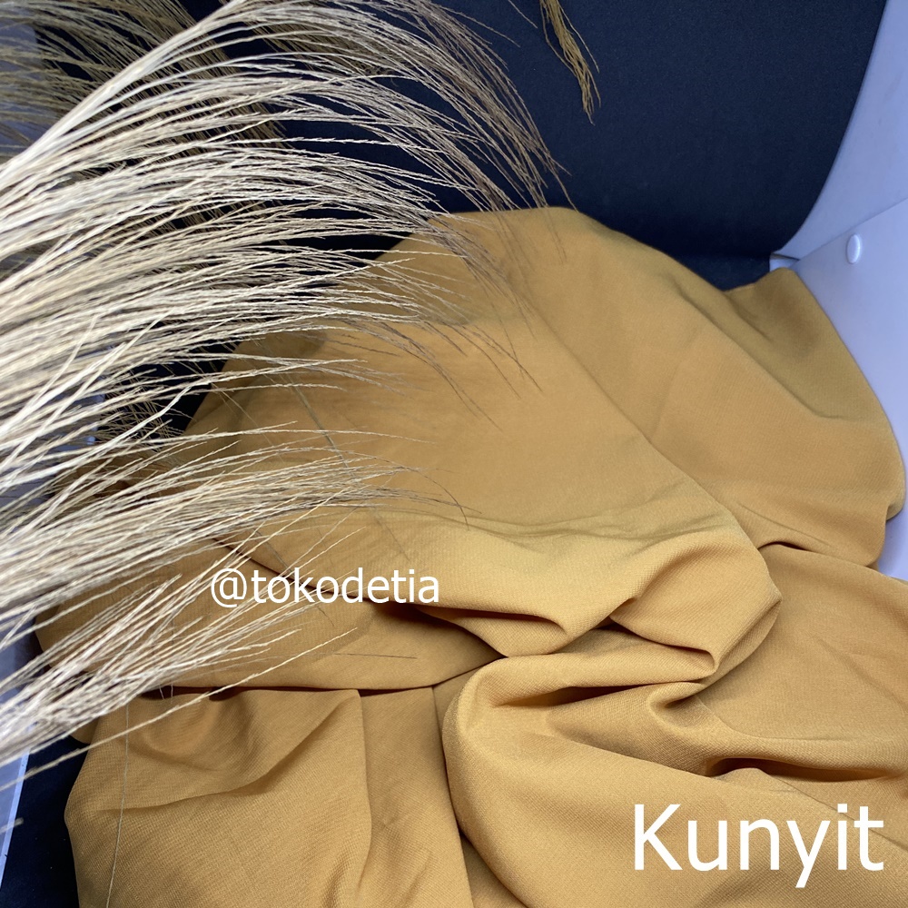 TERMURAH Kain Wolfis Grade A /  Wolpeach Premium /Wolvis Premium gamis tunik fashion-Kunyit