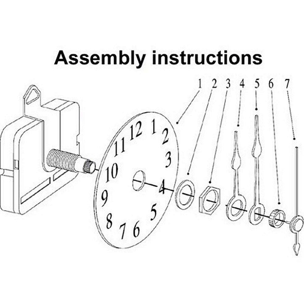 Solighter Clock Movement Mechanism Aksesoris Praktis Bandul Mute Klasik