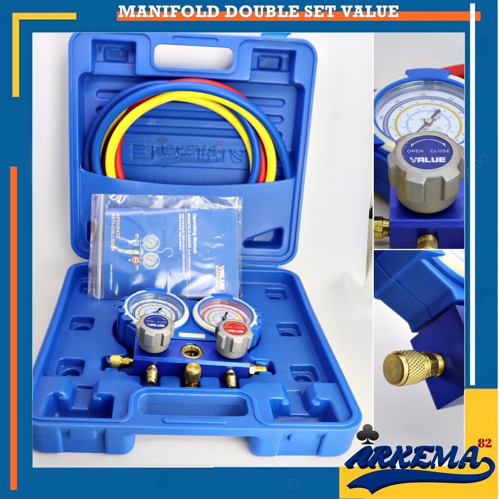 Jual MANIFOLD DOUBLE SET R410 VALUE | MANIFOLD DOUBLE R410A VALUE VMG-2 ...