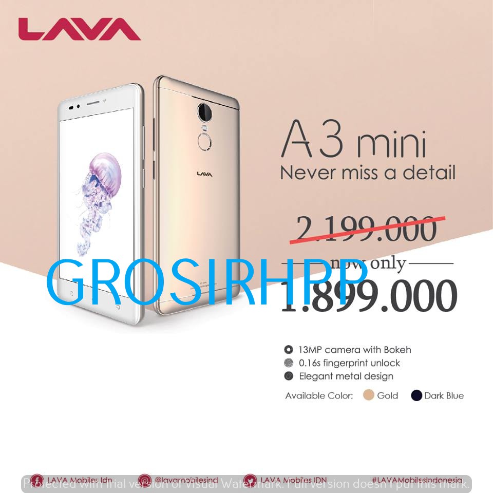 Lava Iris A3 Mini Free Anti Gores Dan Softcase Shopee Indonesia