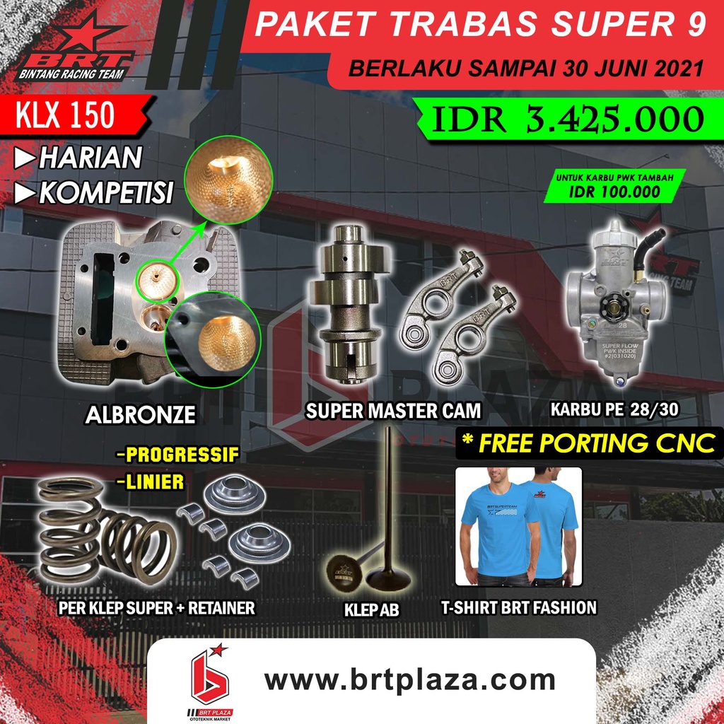 PAKET BRT KLX TRABAS SUPER 9