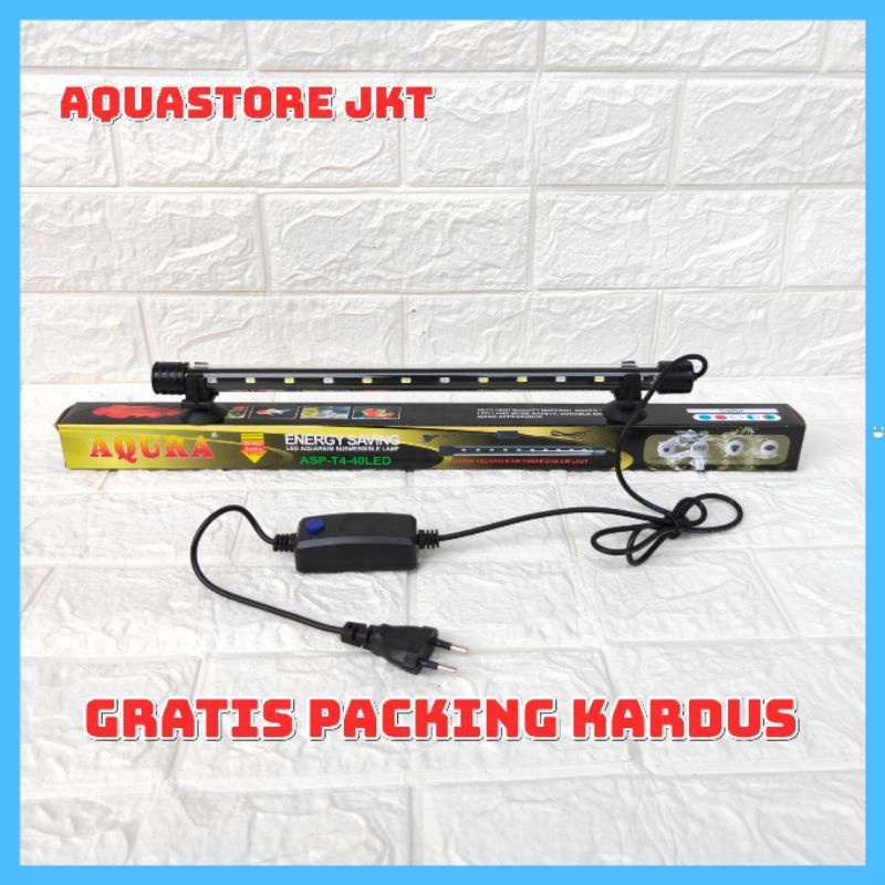 LAMPU AQUARIUM CELUP 40 CM LED AQURA T4 40CM ADA SAKLAR ON/OFF NYA