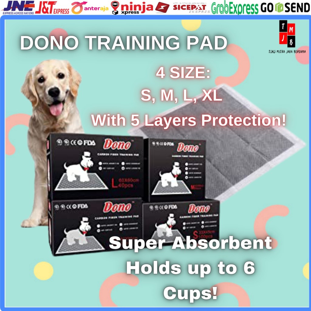 TRAINING PEE PAD ANJING DONO CARBON ALL SIZE S M L XL - 1PCS 1 PCS