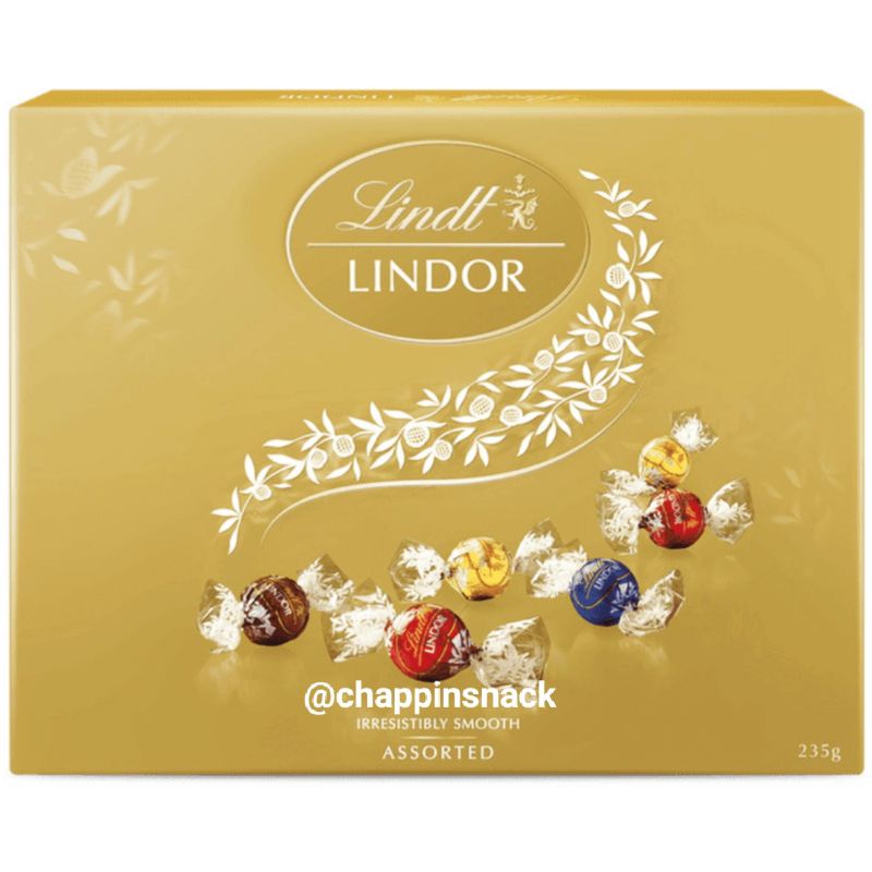 

Coklat lindt lindor chocolate assorted gift box gold emas cokelat import