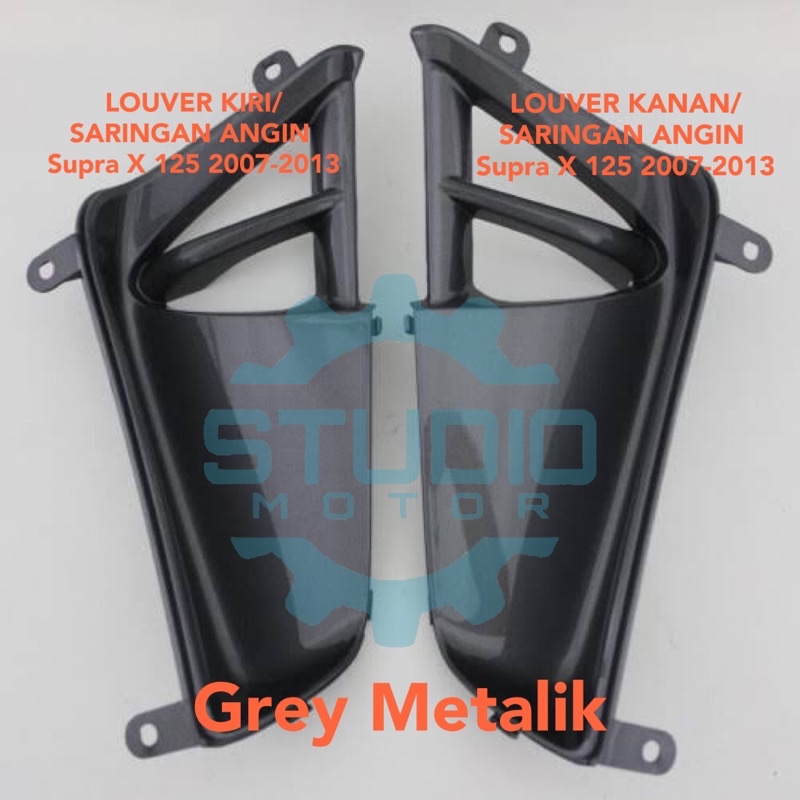 Kap Dalam LOUVER SAYAP LUBANG ANGIN Hitam Grey Metalik Abu-Abu SUPRA X 125 BATMAN 2007 - 2013 Merek Strong