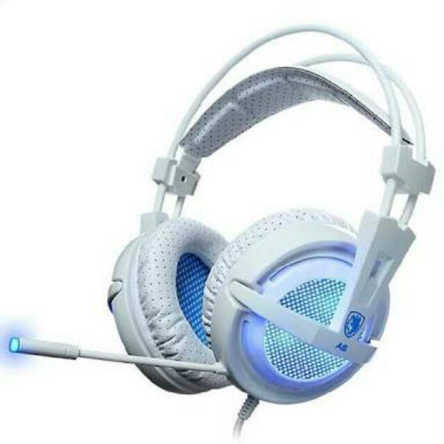 Headset Gaming Sades Sa-704 Locust Putih