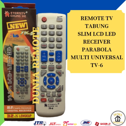 Remot Remote MULTI TV TABUNG LCD LED + DigitaL Receiver PARABOLA TV 6