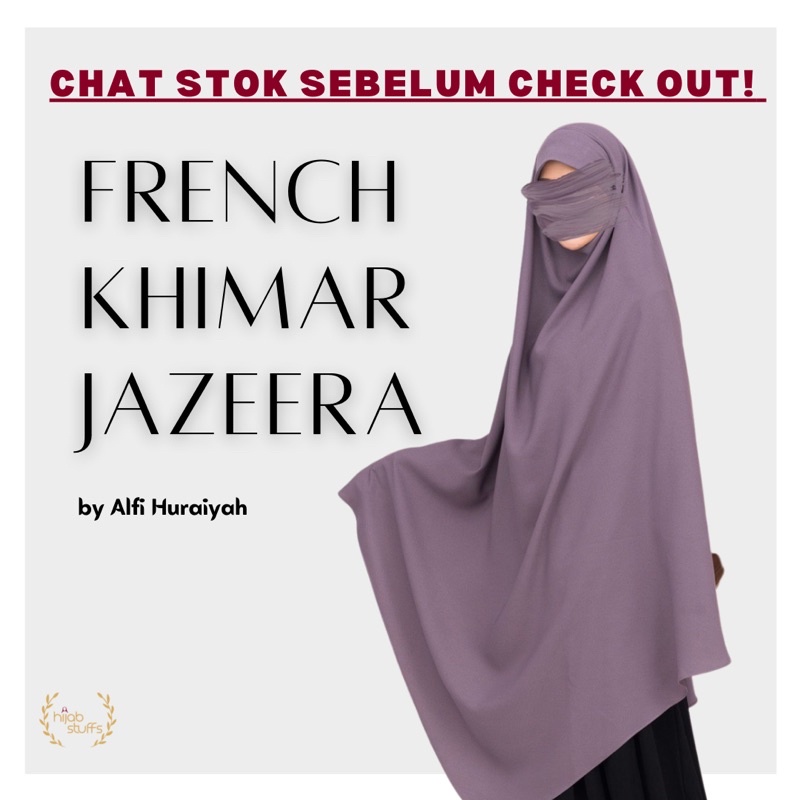 FRENCH KHIMAR AL JAZEERA | ALFI HURAIYAH | HIJAB SYARI POLOS