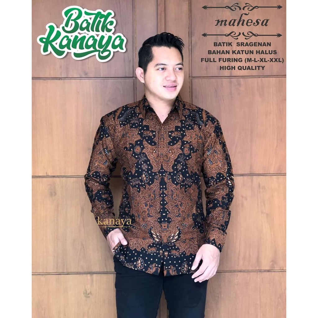 Atasan batik kemeja atasan batik pria kemeja batik pria batik pria lengan panjang MAHESA KANAYA