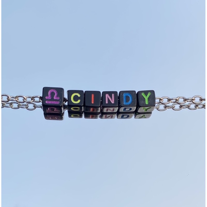[CUSTOM] initial zodiac chain necklace bracelet / kalung gelang zodiak / kalung rantai nama zodiak