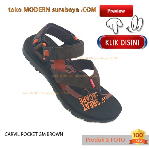 CARVIL ROCKET GM BROWN SAndal Pria Sendal Gunung Jepit outdoor