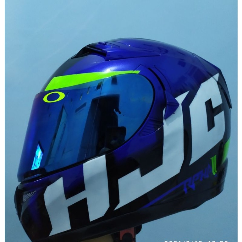 helm KYT K2R repaint HJC blue black size M