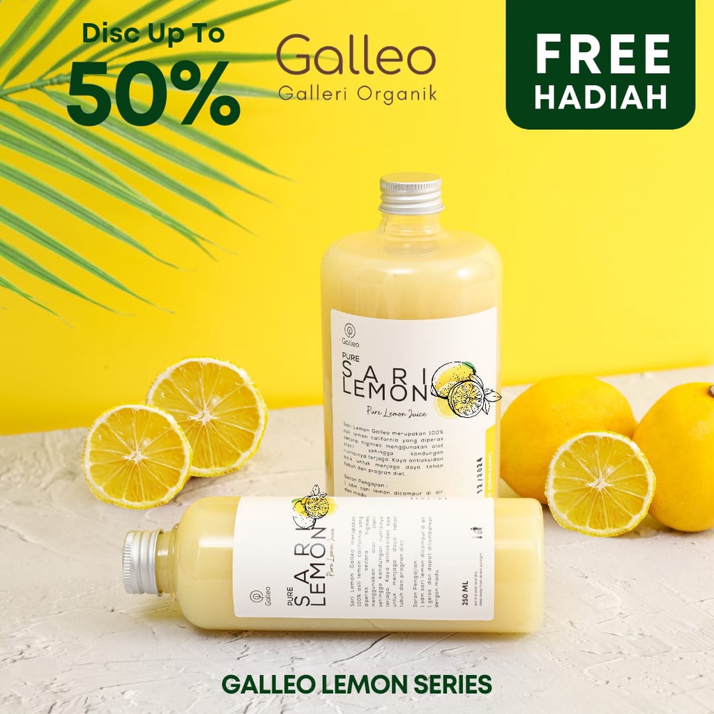 

Sari Lemon Murni Asli / Pure Lemon Juice Galleri Organik Galleo