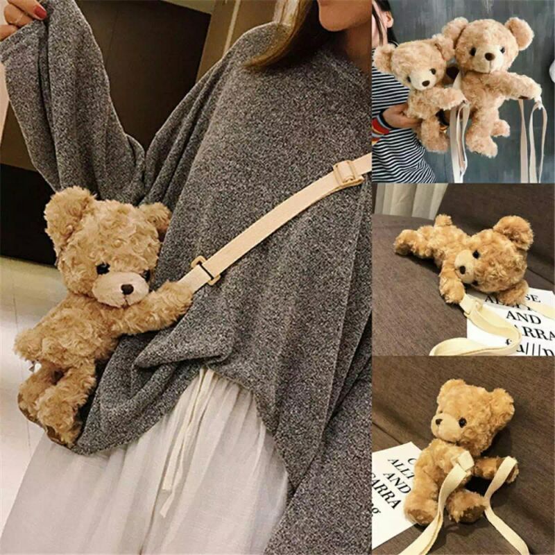 COD boneka teddy bear / tas slempang boneka beruang / tas beruang merangkul / teddy bear / tas slempang merangkul