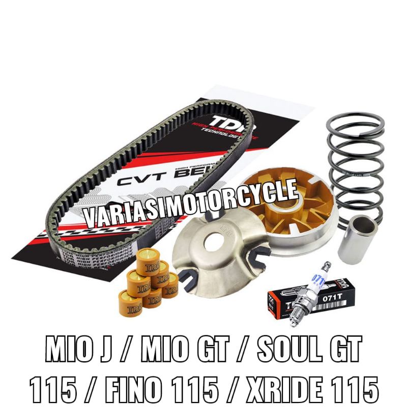 PAKET AKSELERASI CVT TDR YAMAHA MIO J / MIO GT / SOUL GT 115 / FINO 115 / XRIDE 115 FULL SET CVT TDR