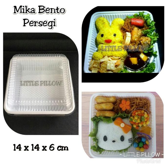 SWAN MIKA BENTO|MIKA NASI TANPA SEKAT|KOTAK NASI|LUNCH BOX PERSEGJ LTP-517