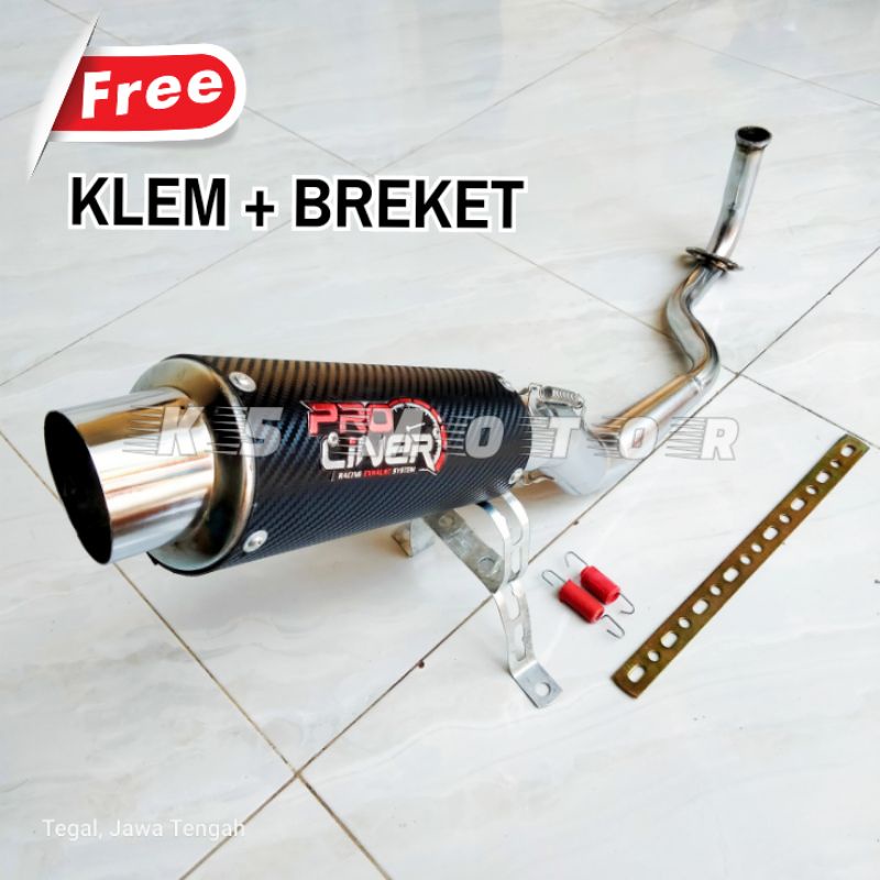 Knalpot Pro Liner Carbon Vario All Series ( 110 Old / New 125 Old / New 150 Old / New )