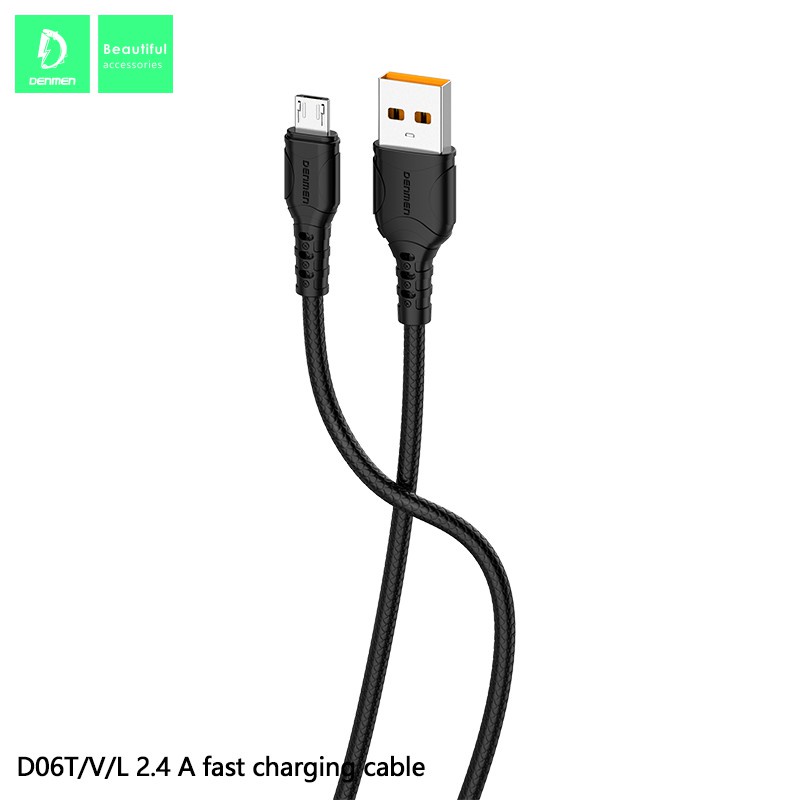 [WS] Kabel Data USB 2.4 D06V Cable with Male to USB Lightning, USB Data and Charger to USB Male