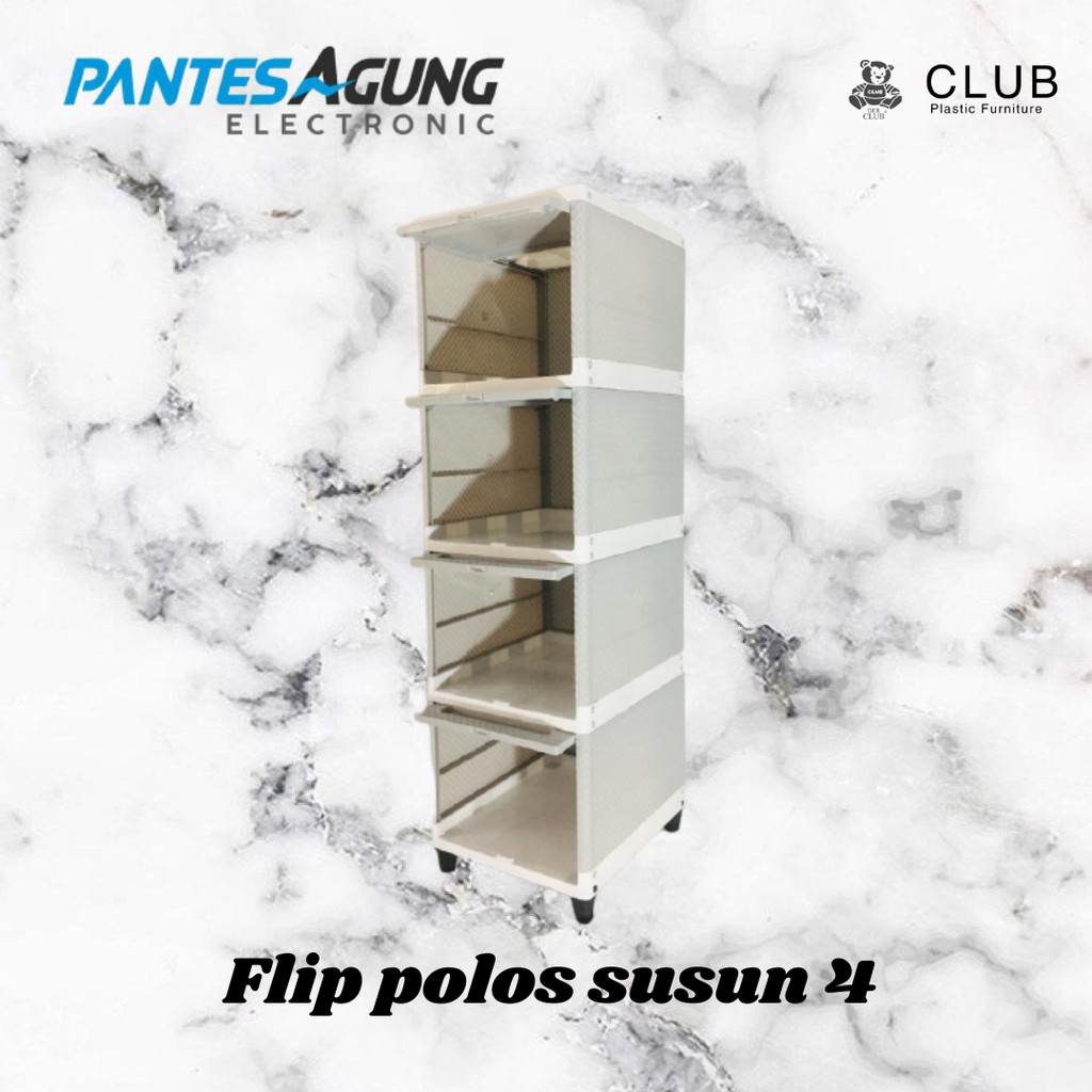 Lemari Plastik Club Flip Cabinet 3 , 4 dan 5 susun