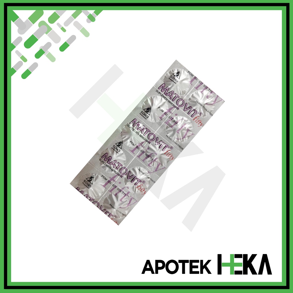 Matovit Fifty Strip isi 10 Tablet - Suplemen Vitamin Mata (SEMARANG)